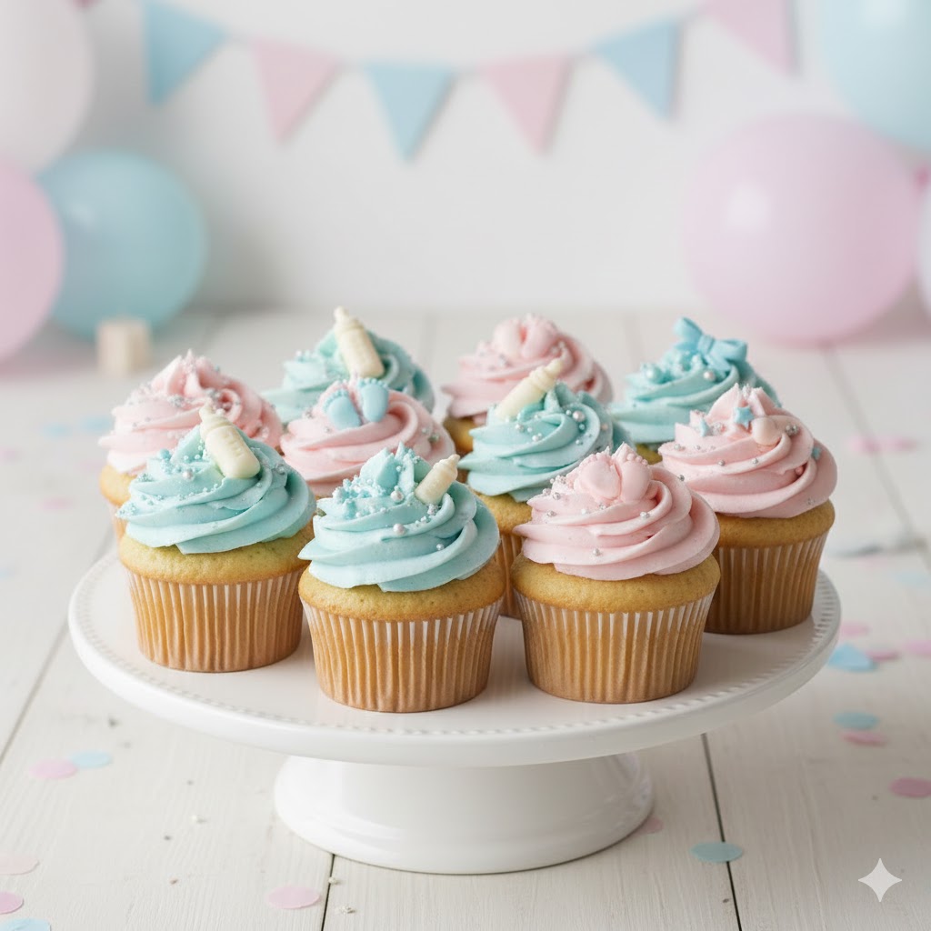 babyshower cupcakes sett