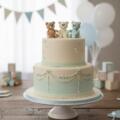 babyshower kake pastell dekor
