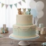 babyshower kake pastell dekor