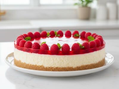 klassisk ostekake med gelelokk