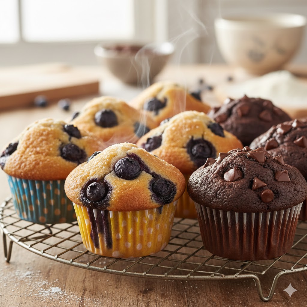 saftige muffins raskt