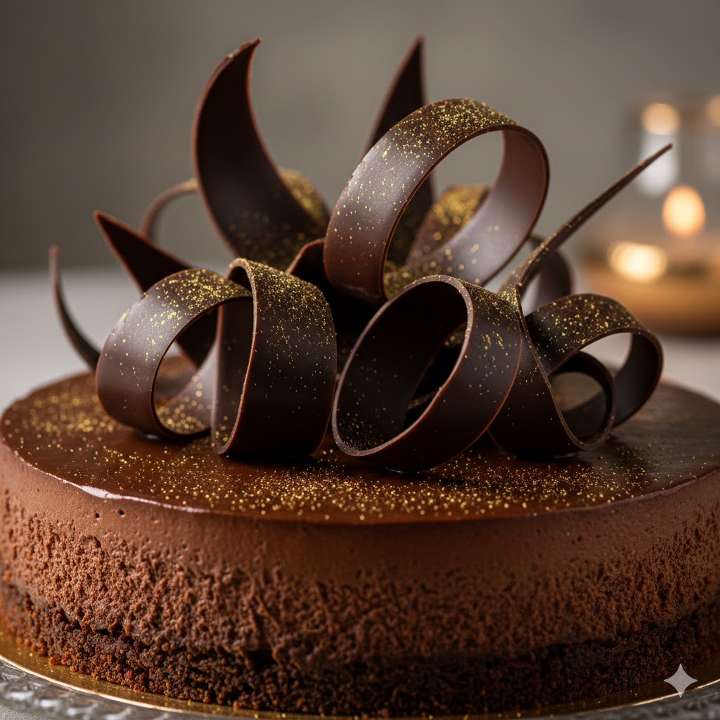 ostekake sjokolade dekor