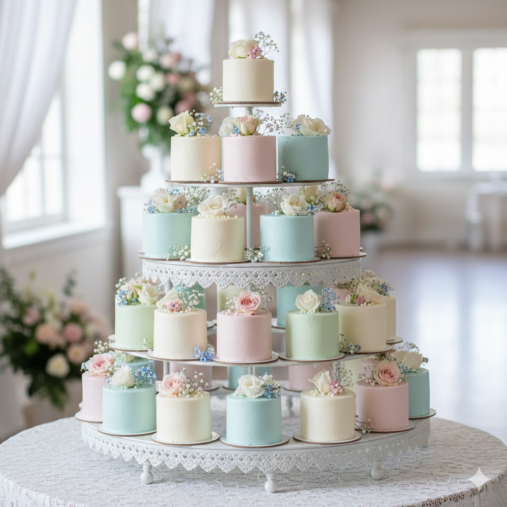 porsjonskaker bryllup stativ