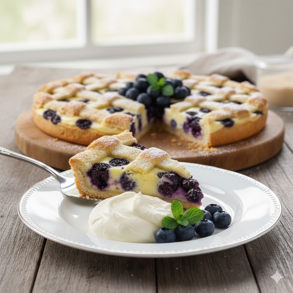 En skål med friske, dype norske skogsblåbær klare til å brukes i en hjemmelaget pai.