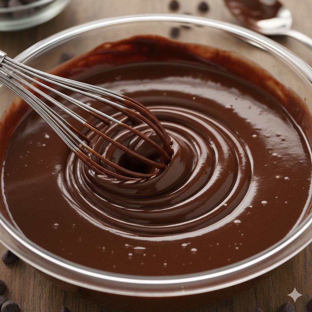 smeltet smor sjokolade